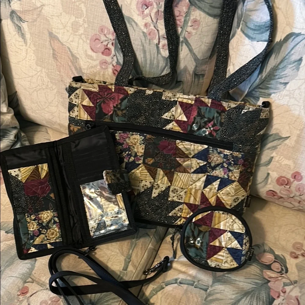 Elegant Patchwork Shoulder Bag - Multicolor - Picture 5 of 6